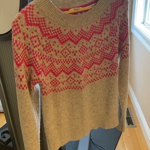 Gray and pink sweater